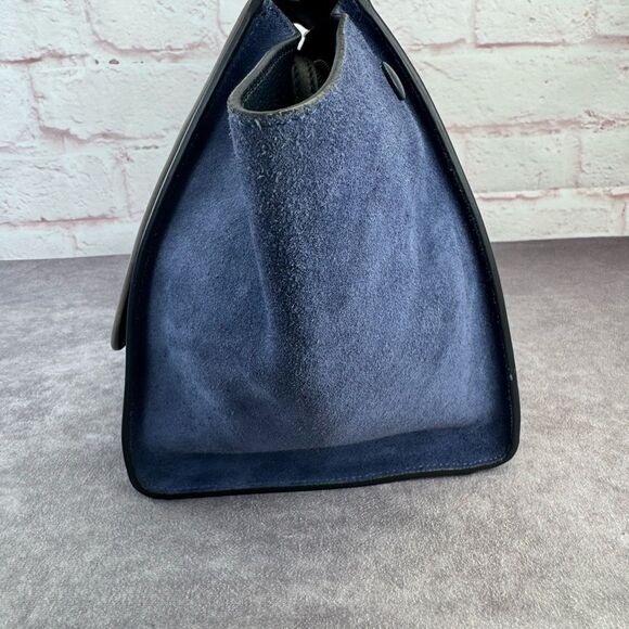 Celine Colorblock Leather Suede Medium Trapeze Shoulder Bag - Picture 6 of 14